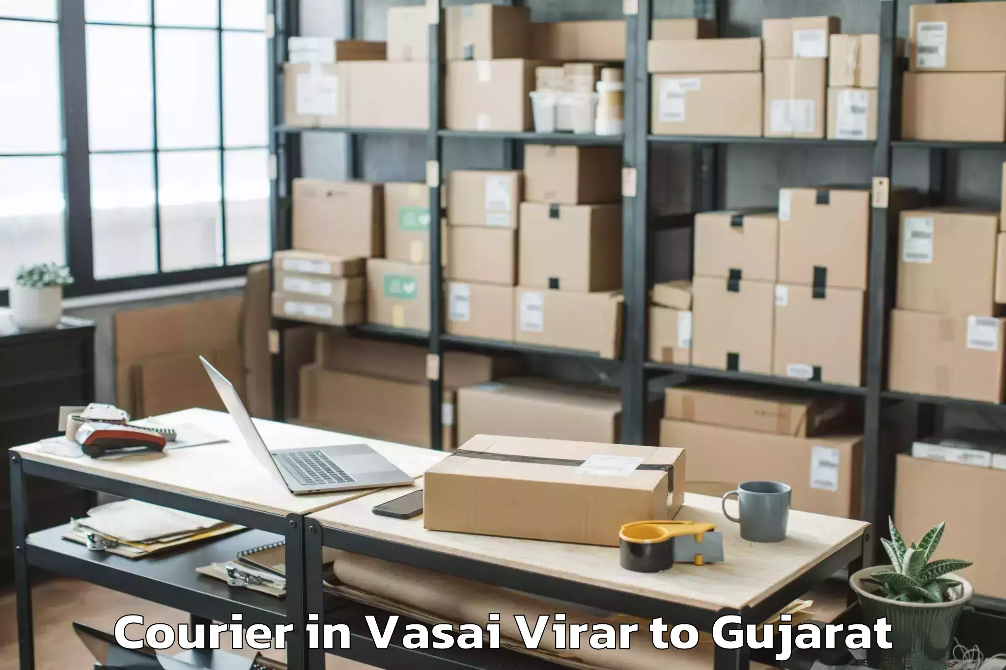 Get Vasai Virar to Jhalod Courier